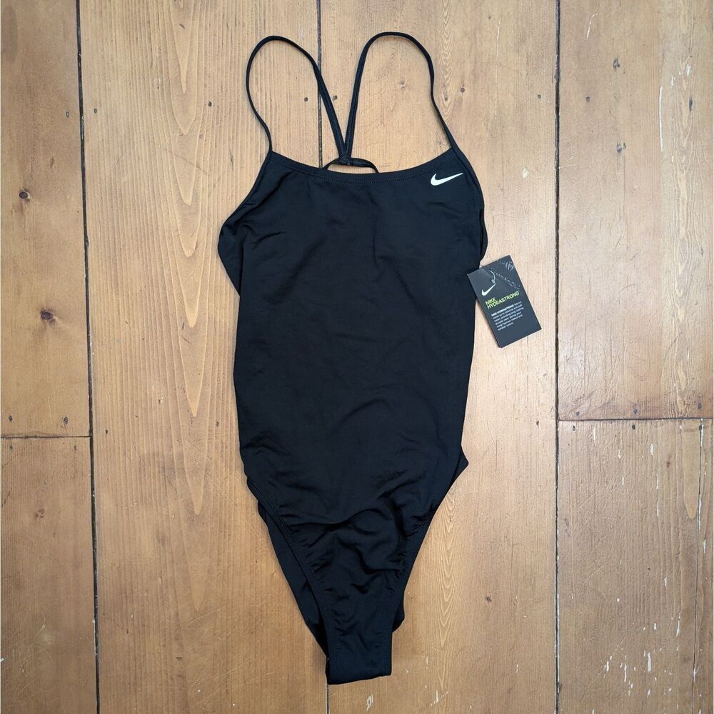 Nike woman’s Hydrastrong solid cut out tank one piece swimsuit bathing suit 12 - Picture 3 of 8